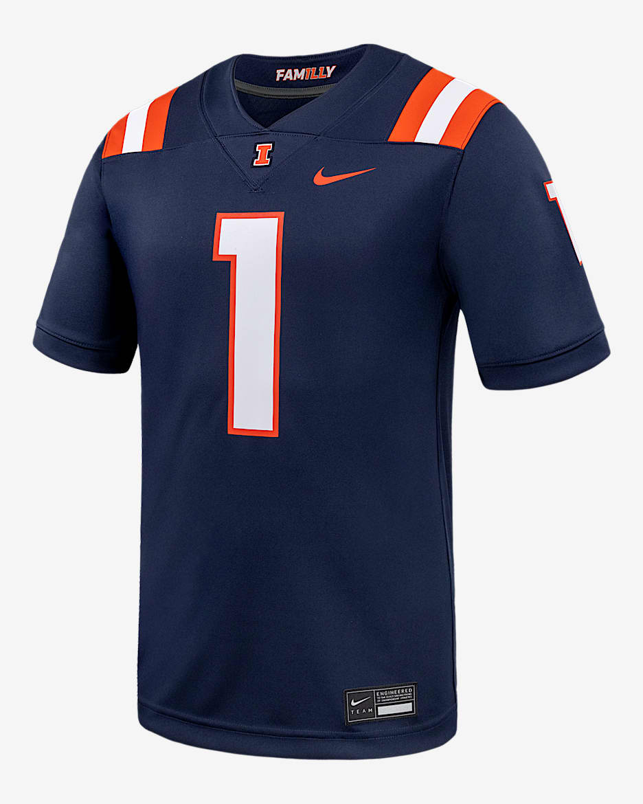 Illinois Men's Nike College Football Replica Jersey - College Navy