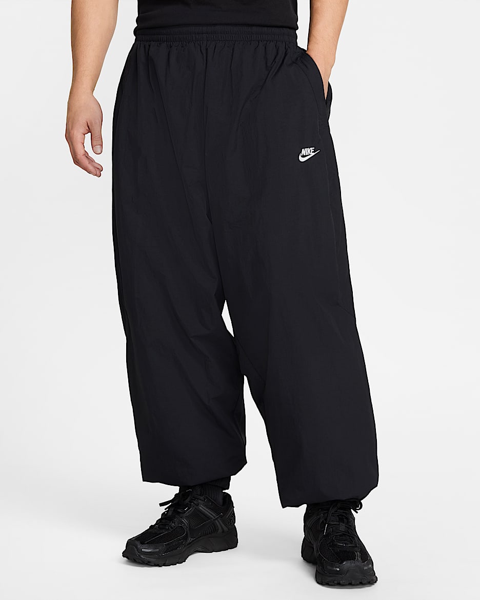 Pants deportivos de tejido Woven oversized para hombre Nike Club - Negro/Blanco
