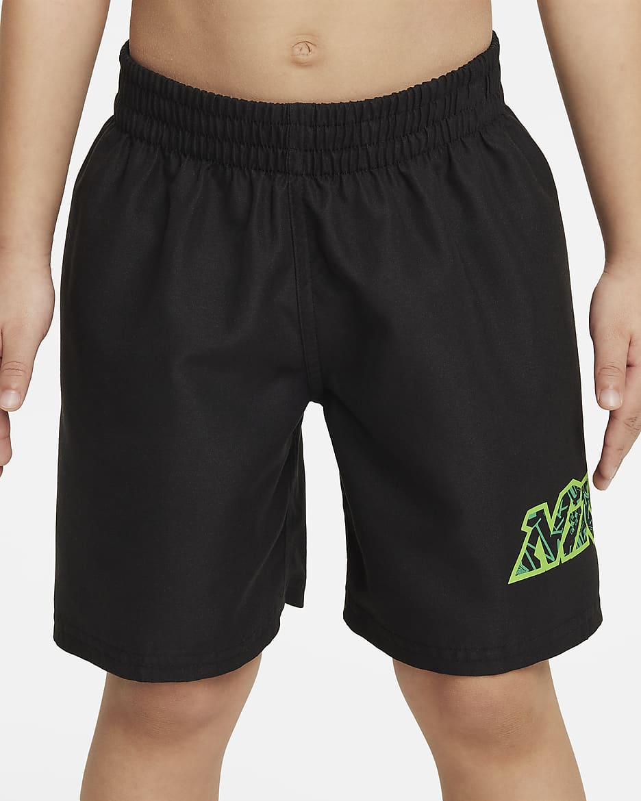 Shorts de voleibol de 13 cm para niños talla pequeña Natación Nike Jumble - Negro