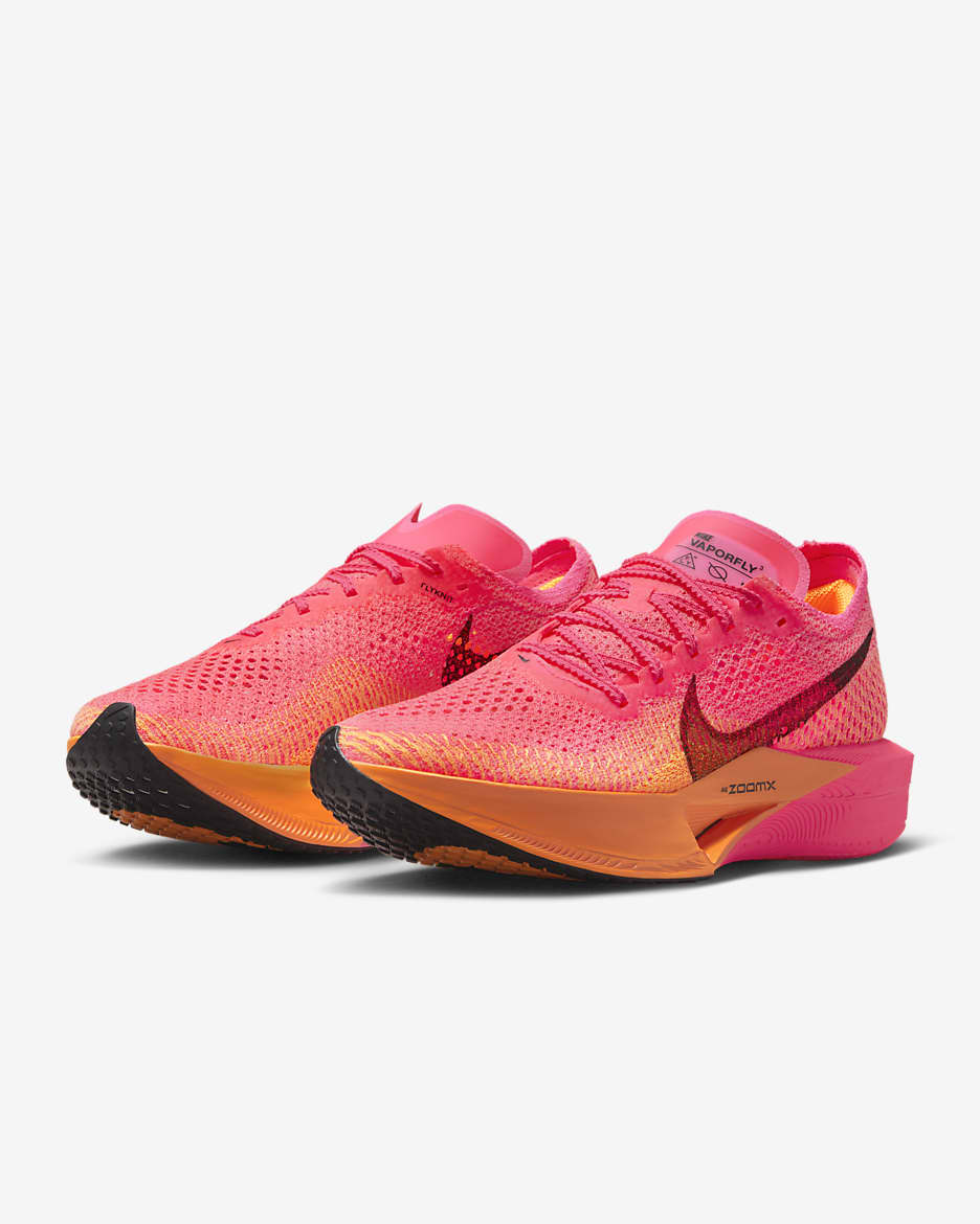 Nike Vaporfly 3 Women's Road Racing Shoes - Hyper Pink/Laser Orange/Black