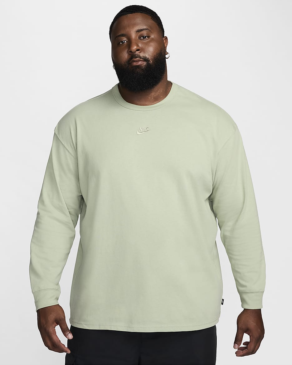 Nike Sportswear Premium Essentials T-shirt met lange mouwen voor heren - Jade Horizon