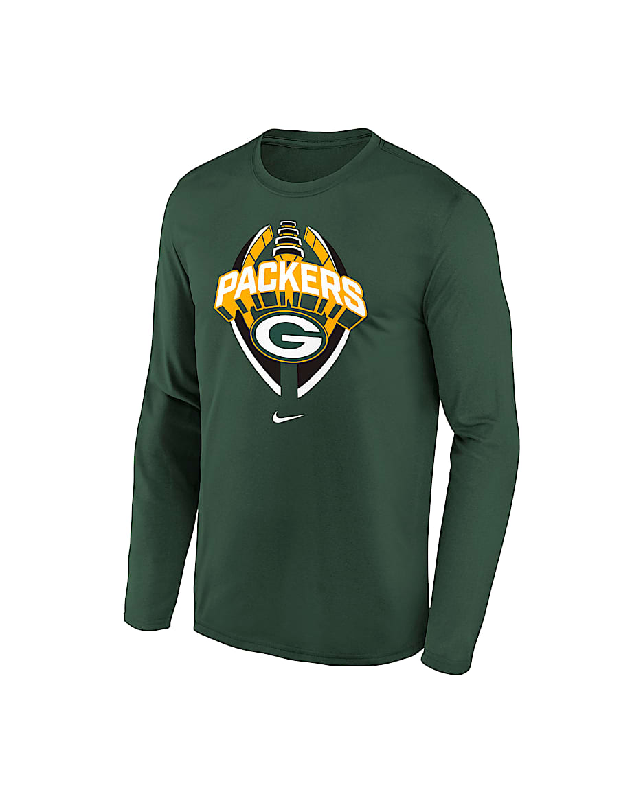 Green Bay Packers Legend Icon Big Kids' Nike Dri-FIT NFL Long-Sleeve T-Shirt - Green