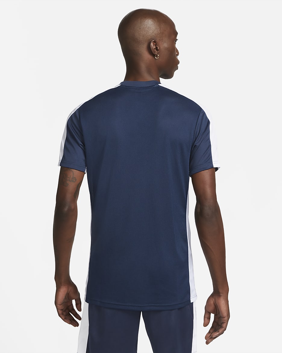 Nike Academy Dri-FIT Kurzarm-Fußballoberteil für Herren - Obsidian/Weiß/Weiß