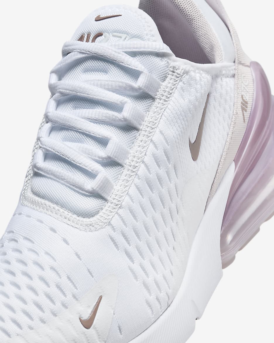 Nike Air Max 270 Women's Shoes - White/Smokey Mauve/Black/Platinum Violet