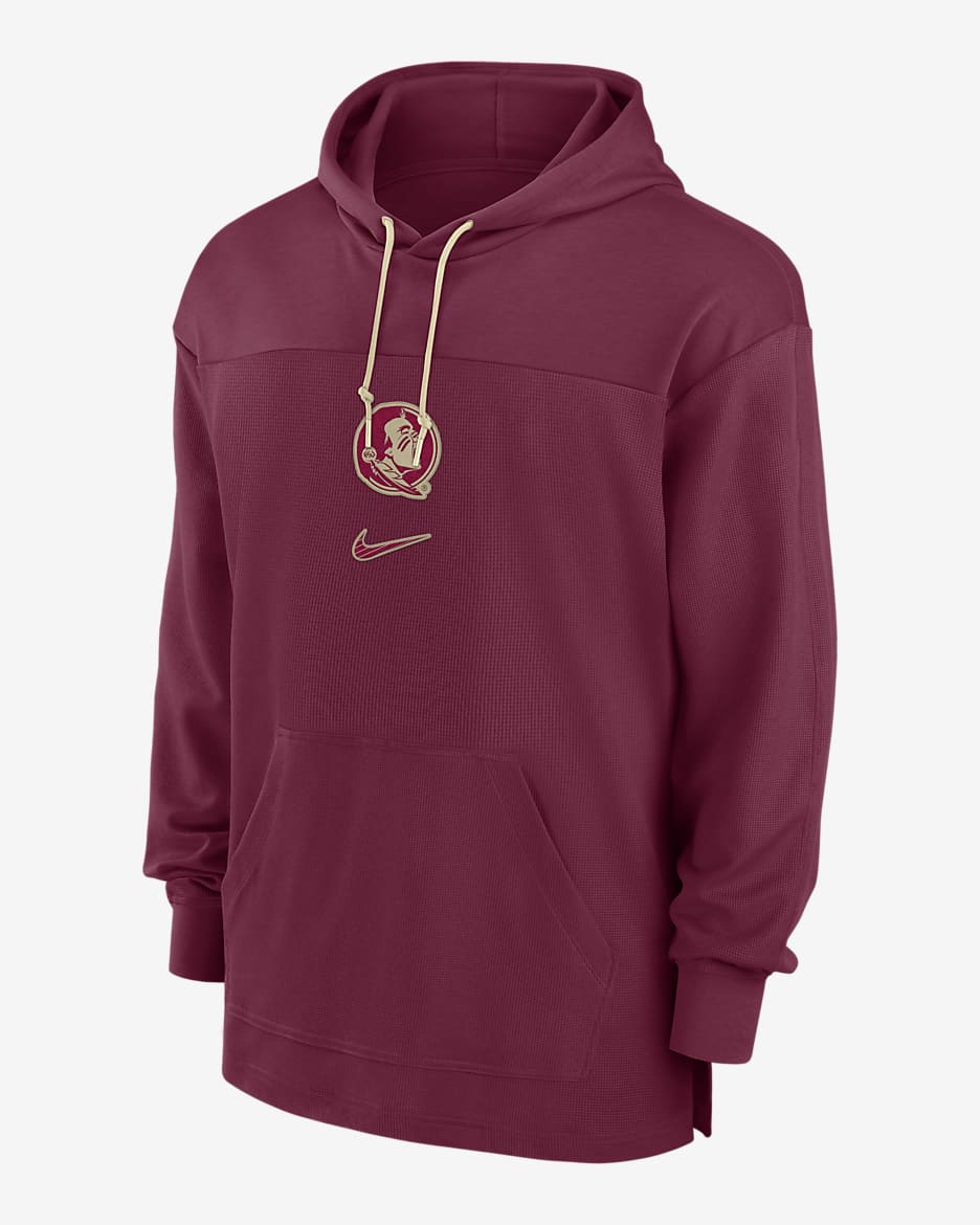 Florida State Seminoles Sideline Jersey Men's Nike Dri-FIT College Pullover Hoodie - Garnet