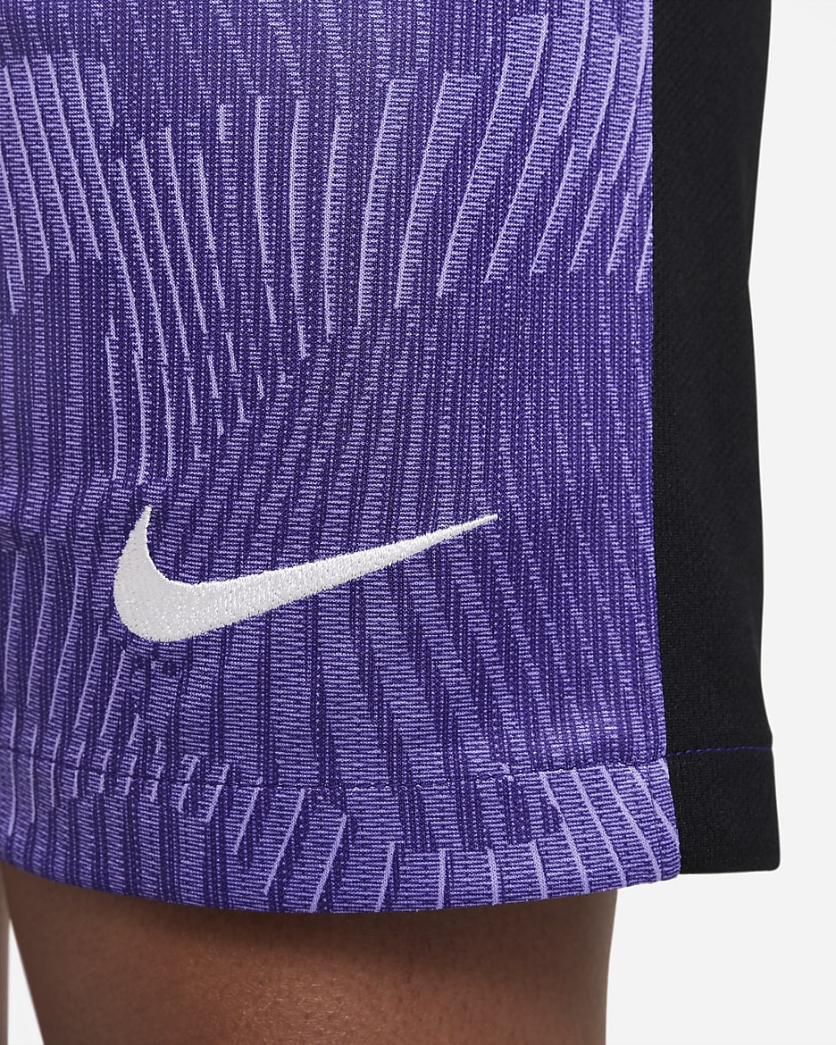 Liverpool FC 2023/24 Stadium Third Big Kids' Nike Dri-FIT Soccer Shorts - Space Purple/Court Purple/White