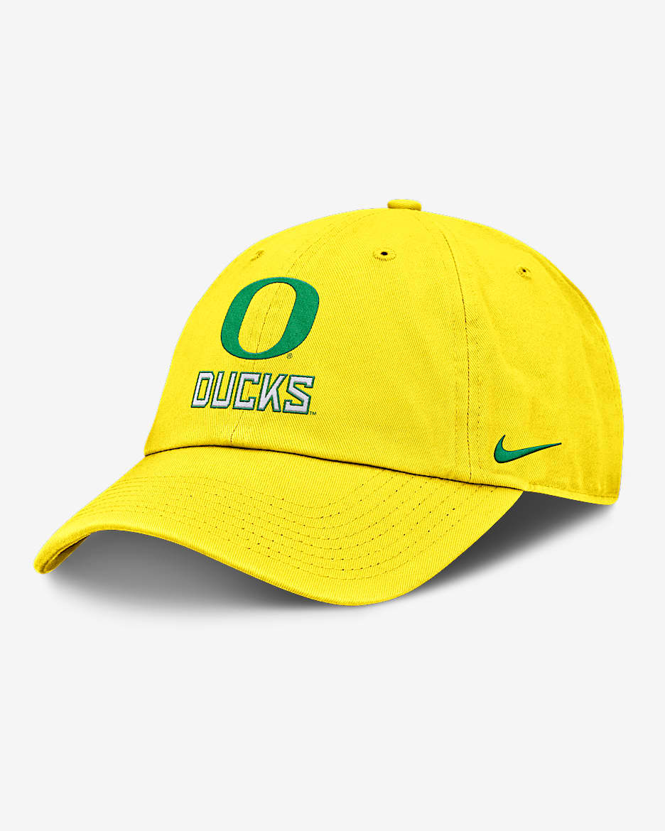 Gorra universitaria Nike ajustable para hombre Oregon On-Field Club Gameday - Amarillo
