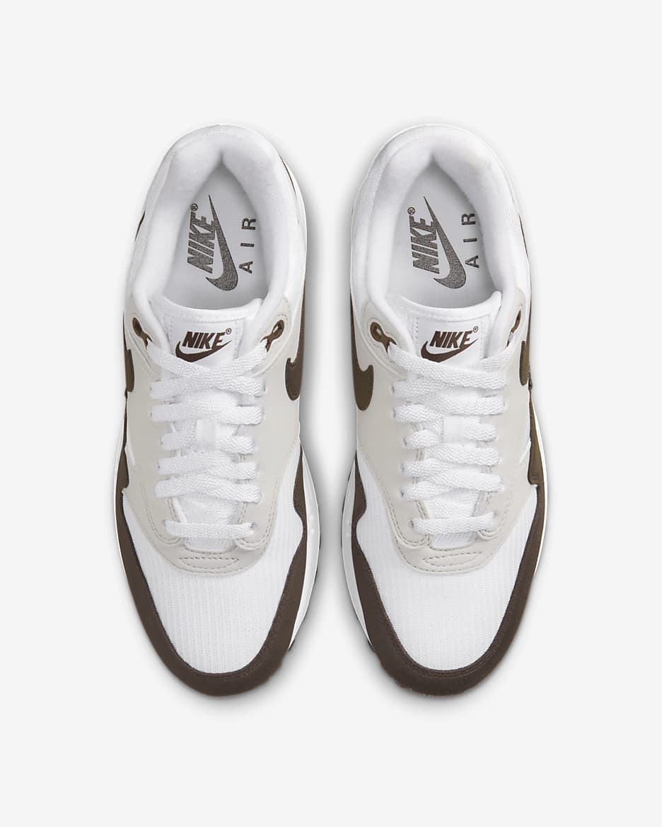 Buty damskie Nike Air Max 1 - Neutral Grey/Biel/Czerń/Baroque Brown