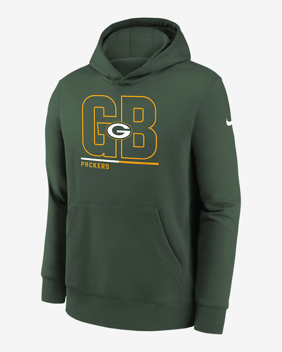 Green Bay Packers City Code Older Kids' Pullover Hoodie - Fir