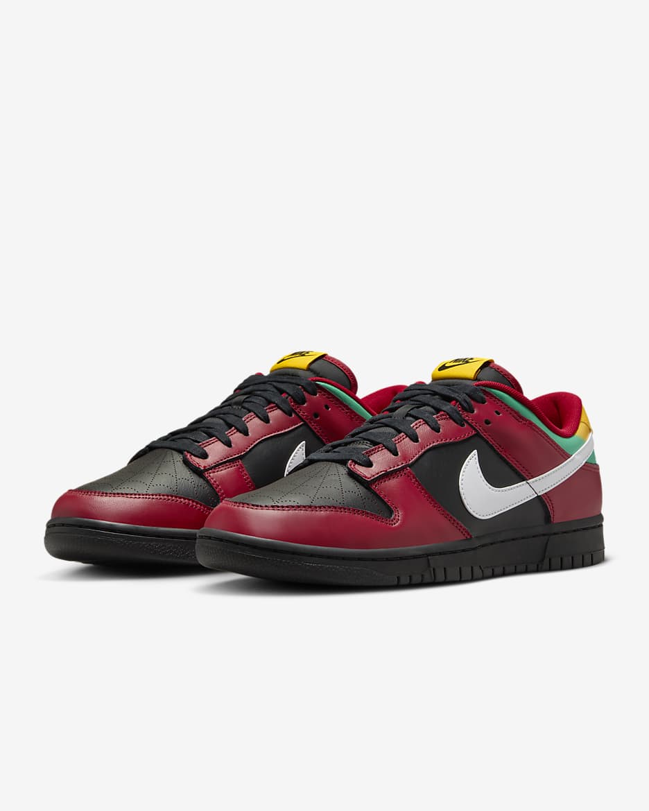 Chaussure Nike Dunk Low Retro LTD pour homme - Noir/Gym Red/University Gold/Blanc