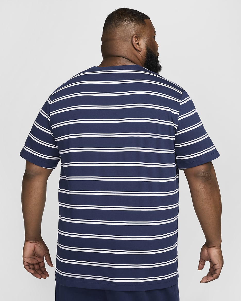 Nike Sportswear Men's Striped T-Shirt - Midnight Navy