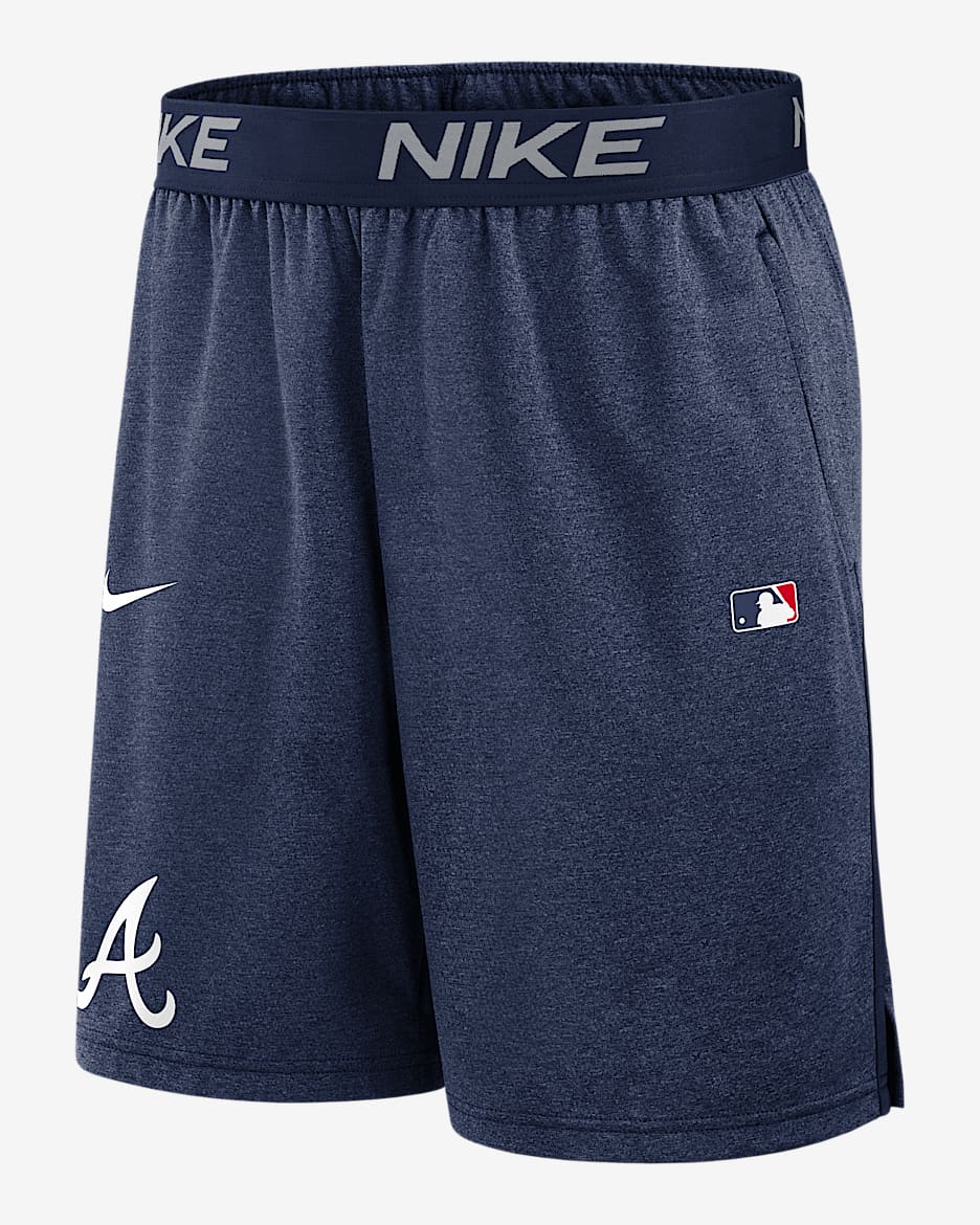 Shorts Nike Dri-FIT de la MLB para hombre Atlanta Braves Authentic Collection - Azul marino
