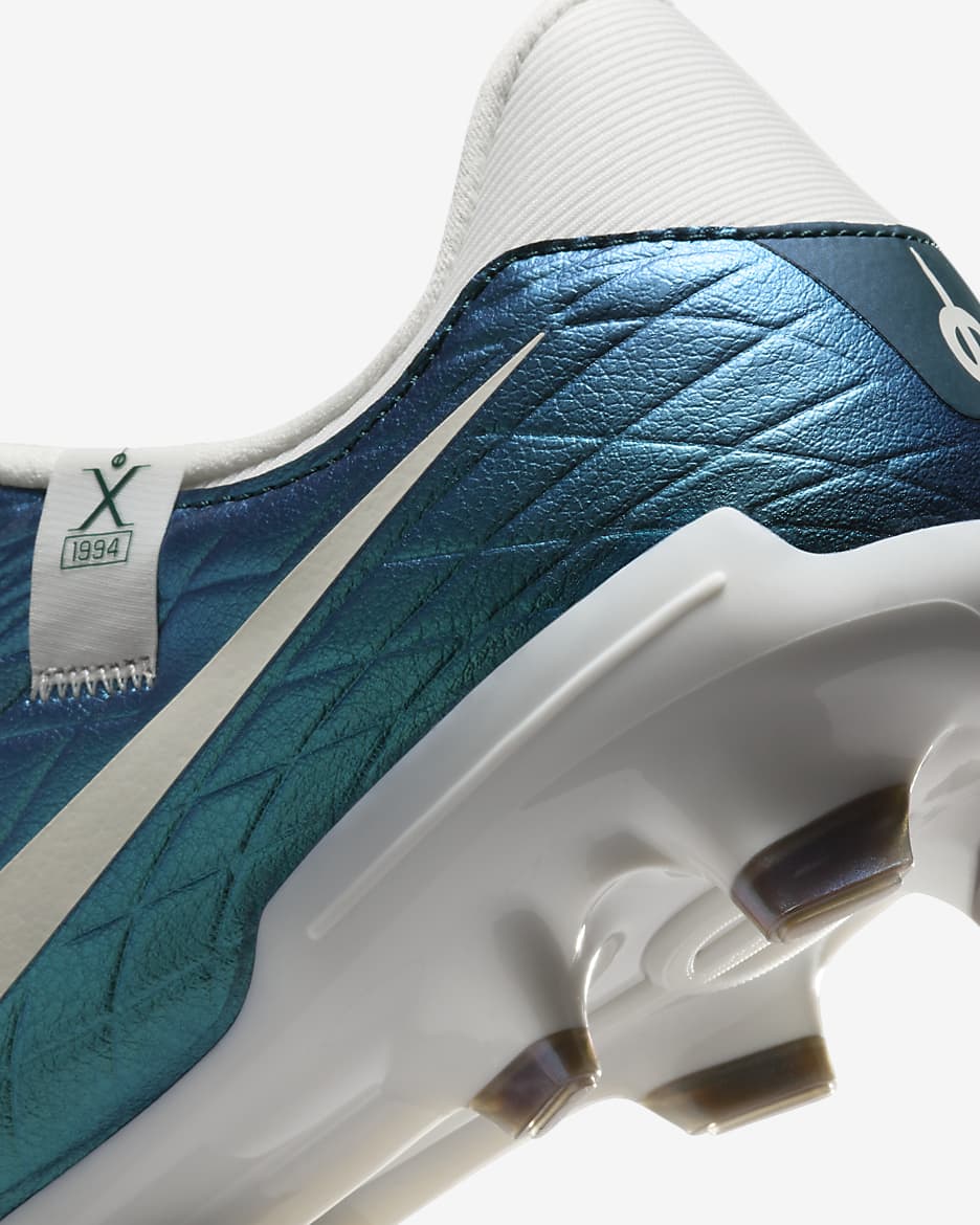 Tacos de fútbol MG de corte low Nike Tiempo Emerald Legend 10 Academy - Azul verdoso oscuro atómico/Vela