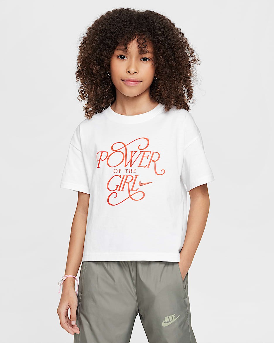 Playera para niña talla grande Nike Sportswear - Blanco