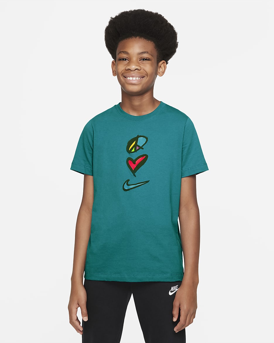 Nike Sportswear Big Kids' (Boys') T-Shirt - Bright Spruce