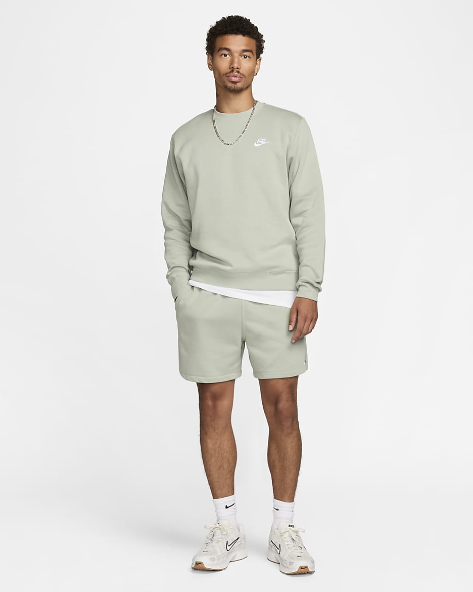 Nike Sportswear Club Fleece Men's Crew - Jade Horizon/White