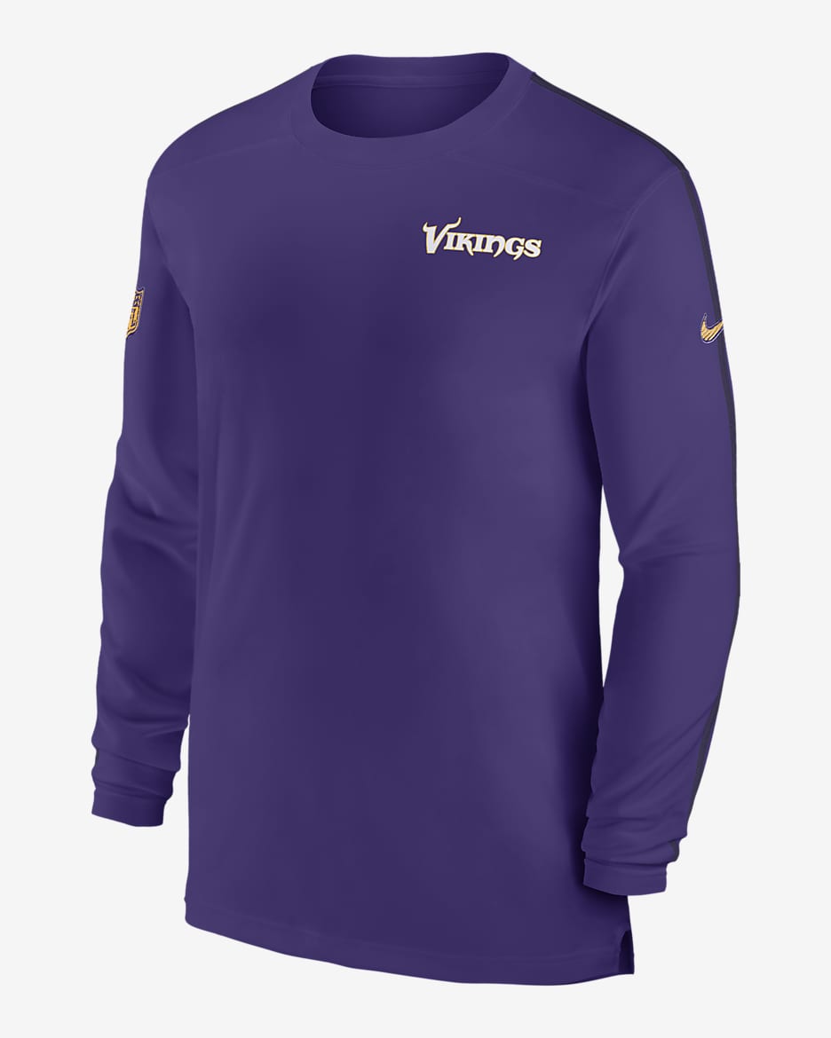 Minnesota Vikings Sideline Coach Men's Nike Dri-FIT NFL Long-Sleeve Top - Purple