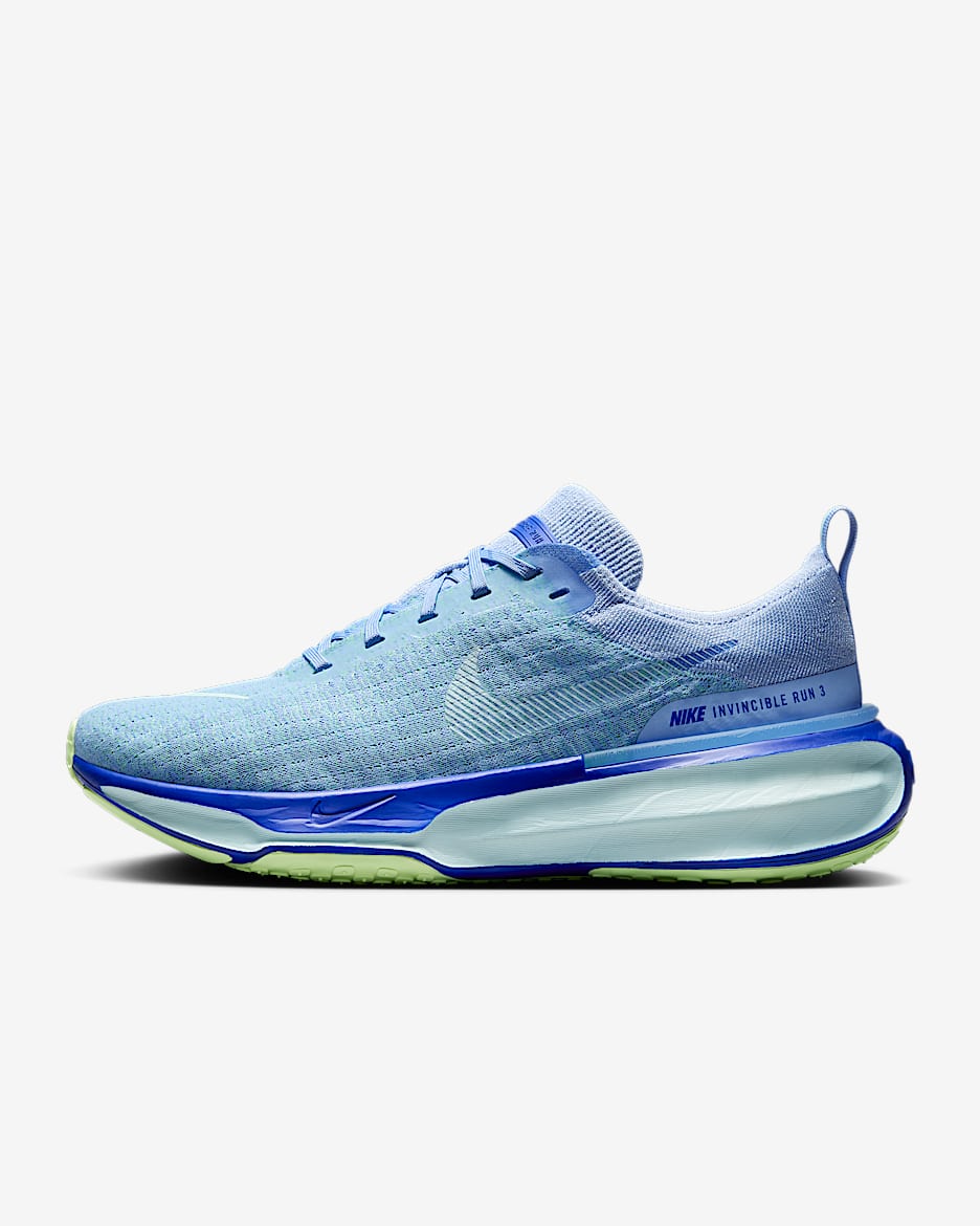 Nike Invincible 3 Straßenlaufschuh für Herren - Aluminum/Racer Blue/Barely Volt/Glacier Blue