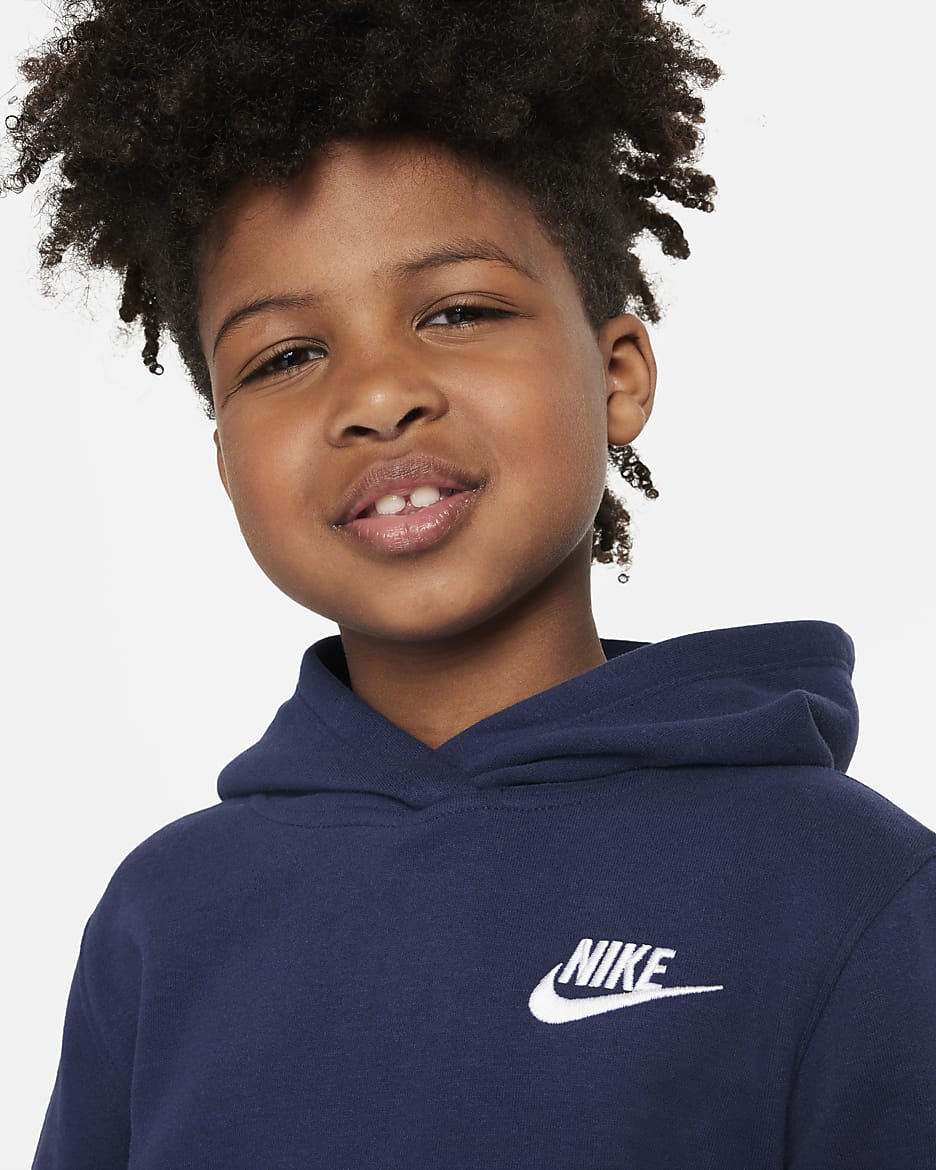 Nike Sportswear Club Fleece Little Kids' Pullover Hoodie - Midnight Navy