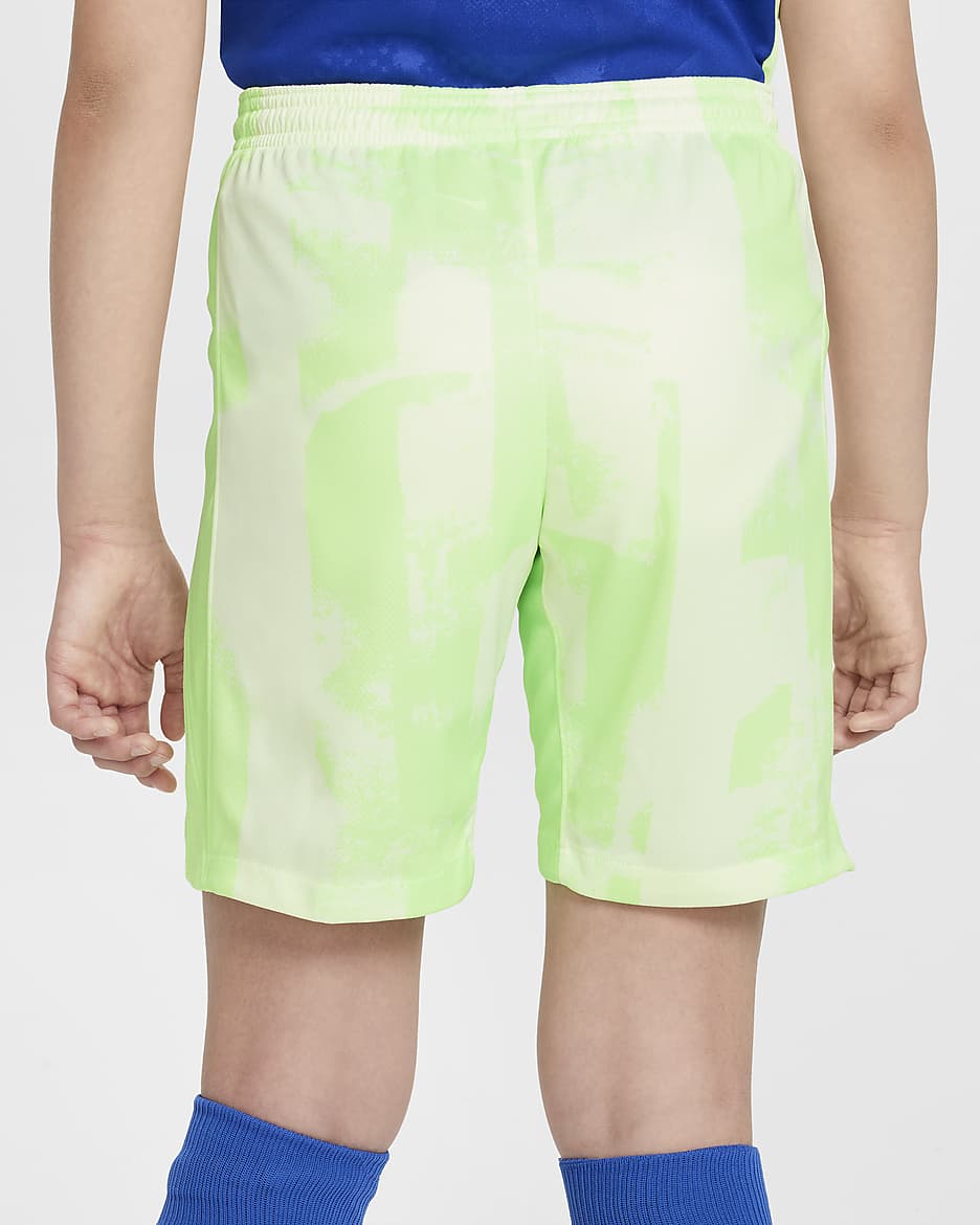 F.C. Barcelona 2024/25 Stadium Third Older Kids' Nike Dri-FIT Football Replica Shorts - Barely Volt/Lime Blast/Old Royal