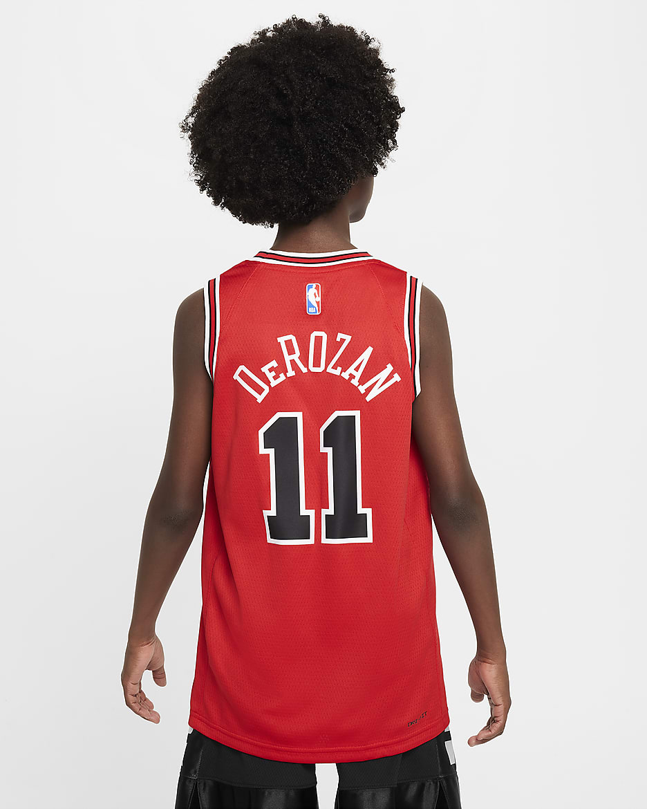 Chicago Bulls 2023/24 Icon Edition Older Kids' Nike NBA Swingman Jersey - University Red