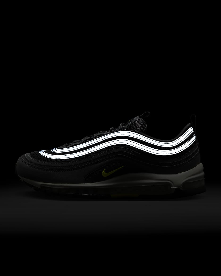 Nike Air Max 97 男鞋 - 黑色/Dark Smoke Grey/Phantom/Cyber