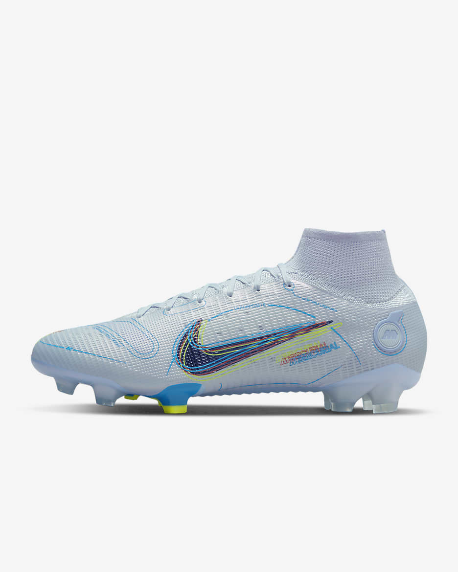 Nike Mercurial Superfly 8 Elite FG Firm-Ground Football Boot - Football Grey/Light Marine/Laser Blue/Blackened Blue