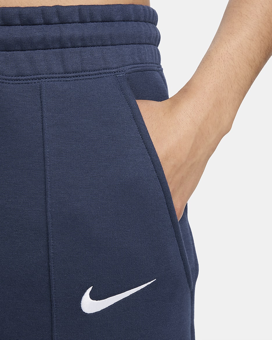 París Saint-Germain Club Fleece SE Pantalón de talle medio de fútbol Nike - Mujer - Midnight Navy/Blanco