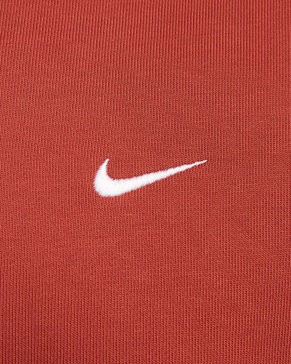 Nike Solo Swoosh kerek nyakkivágású, polár férfipulóver - Dragon Red/Fehér