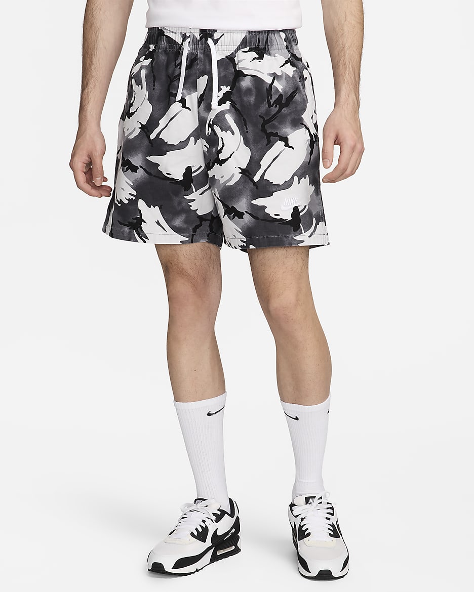 Nike Club Fleece Men's Woven Flow Shorts - Cool Grey/White