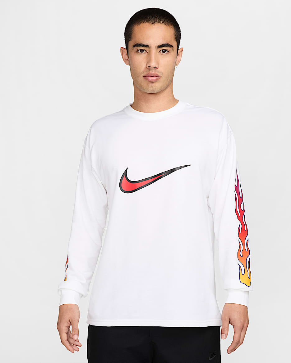 ナイキ メンズ ロングスリーブ Tシャツ - ホワイト