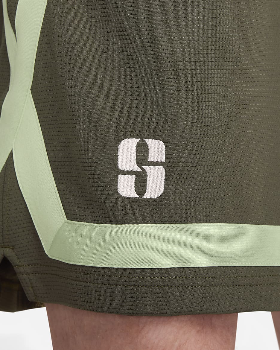 Shorts de básquetbol Sabrina Dri-FIT - Caqui militar/Pulpa dulce/Verde aceite/Pulpa dulce