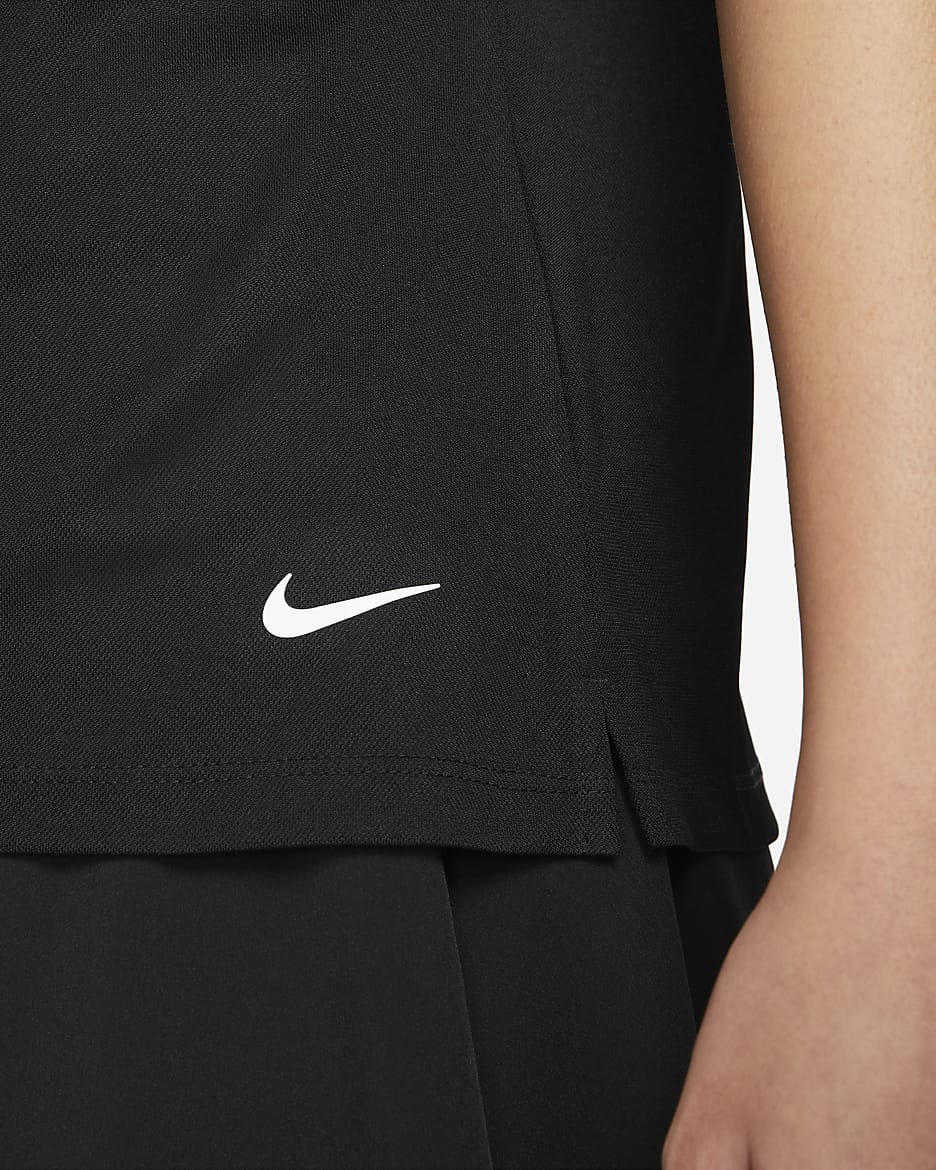 Nike Dri-FIT Victory Polo de golf - Mujer - Negro/Blanco