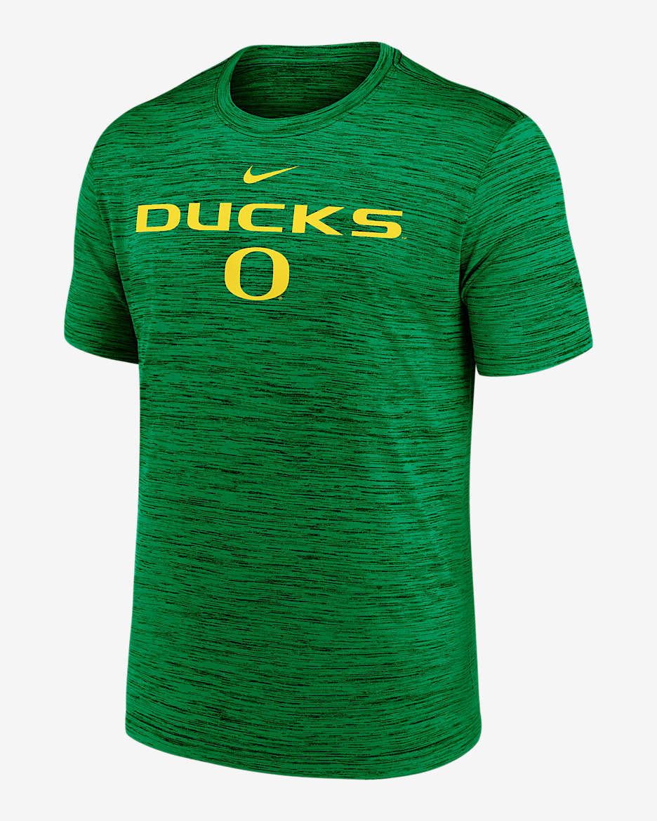 Playera universitaria Nike Dri-FIT para hombre Oregon Sideline Velocity - Verde manzana