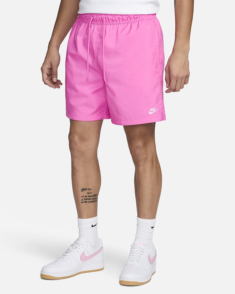 Short Flow tissé Nike Club pour homme - Playful Pink/Blanc