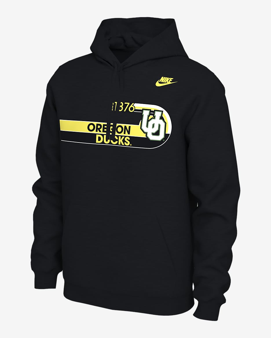 Oregon Men's Nike College Hoodie - Black