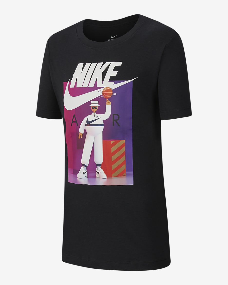 Playera Nike Air talla grande (para niños) - Negro