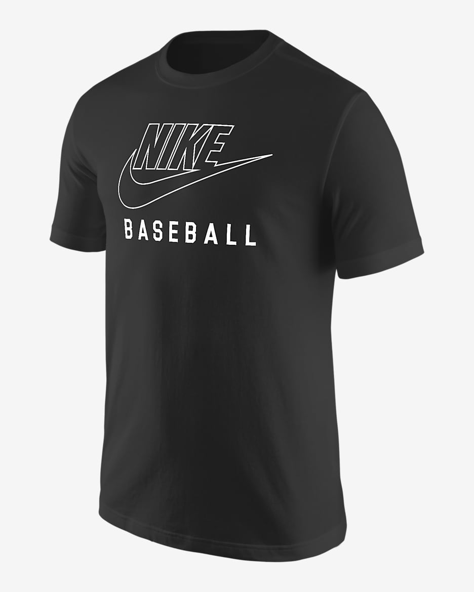 Playera de béisbol para hombre Nike Swoosh - Negro