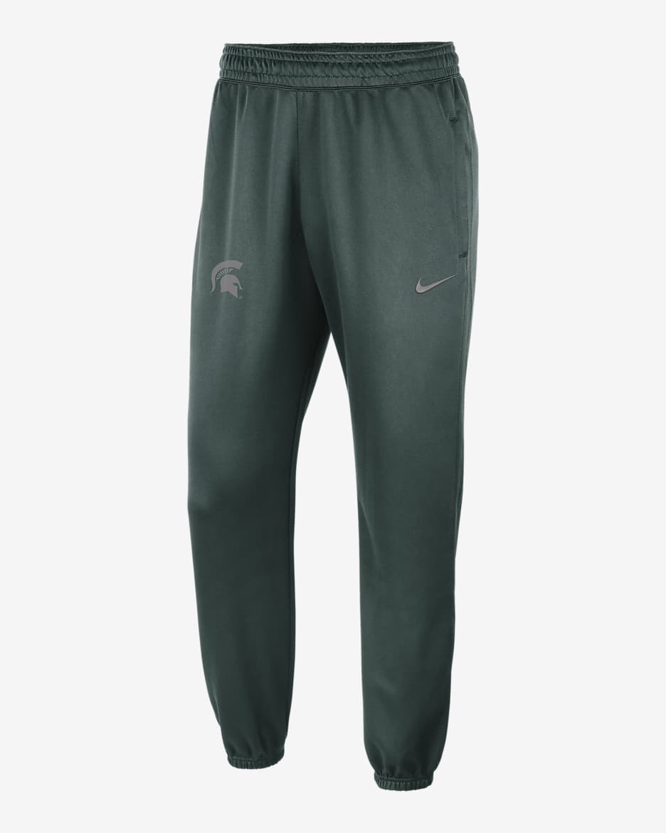 Nike College Dri-FIT Spotlight (Michigan State) Men's Pants - Pro Green/Dark Steel Grey