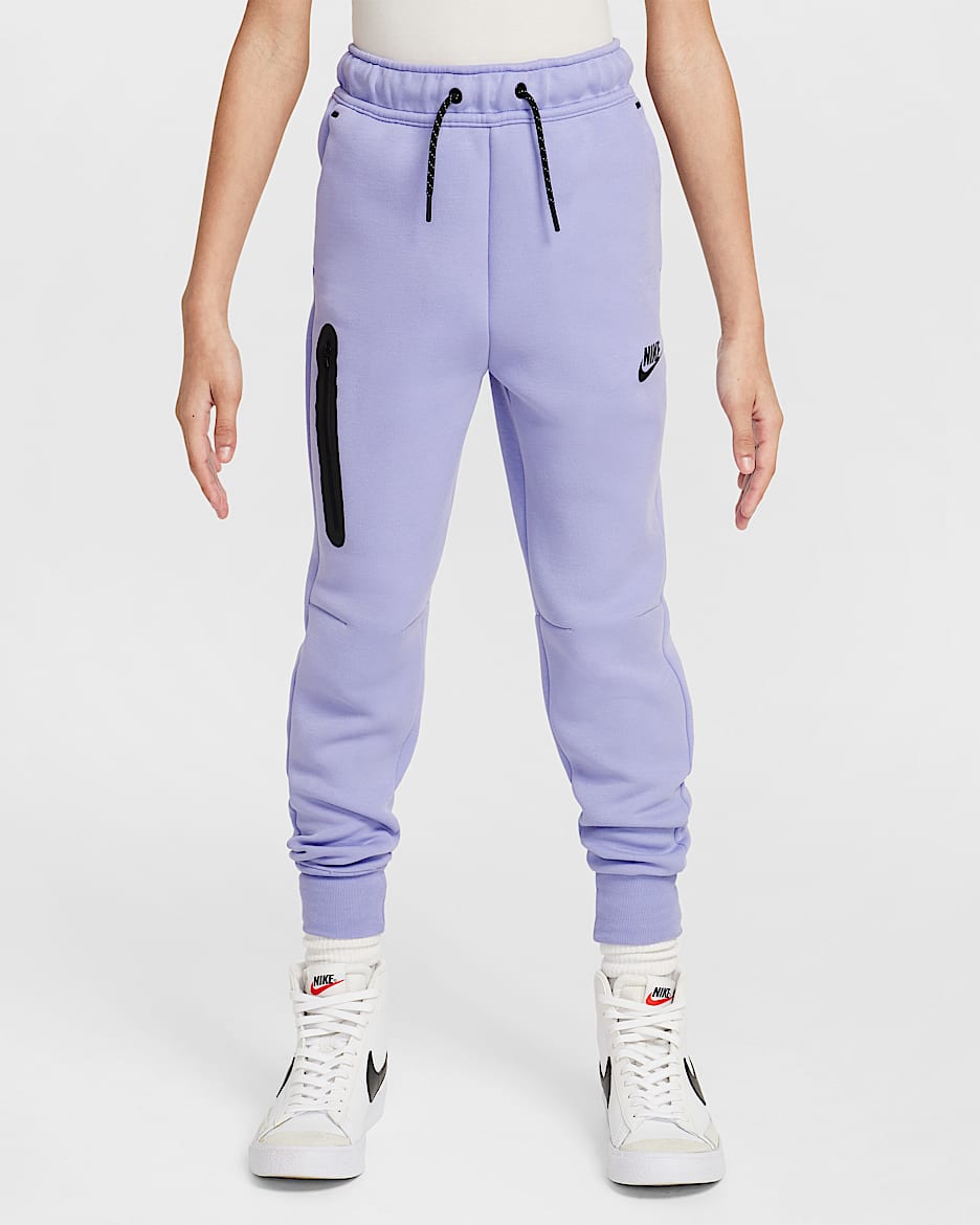 Nike Sportswear Tech Fleece Girls' Joggers - Lilac Ice/Black/Black