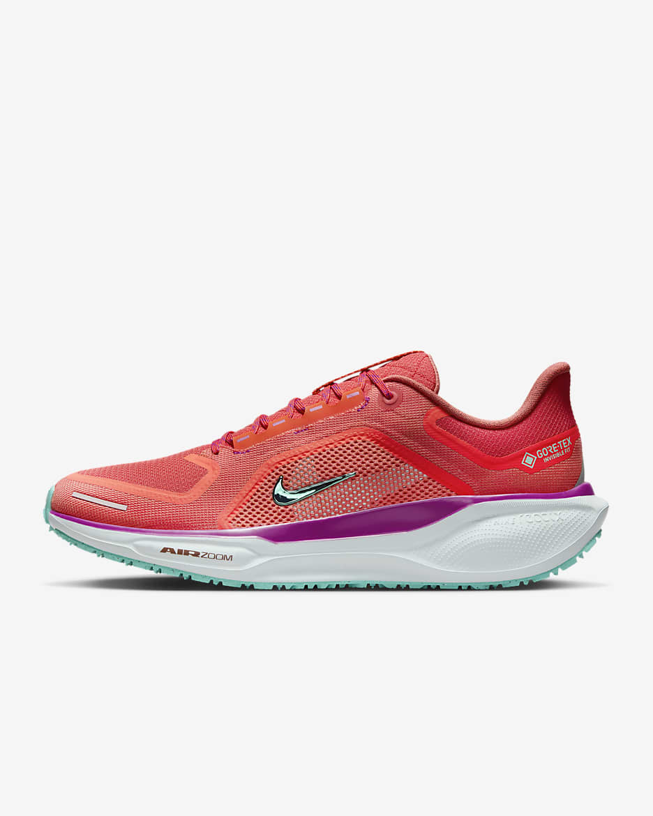 Nike Pegasus 41 GORE-TEX Men's Waterproof Road Running Shoes - Picante Red/Bright Crimson/Vivid Grape/Green Frost