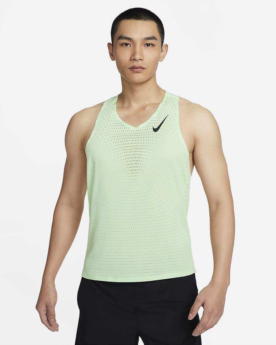 Nike AeroSwift Men's Dri-FIT ADV Running Singlet - Vapor Green/Black