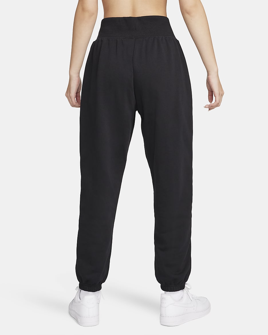 Nike Sportswear Phoenix Fleece Women's High-Waisted Oversized French Terry Sweatpants - Black/Sail