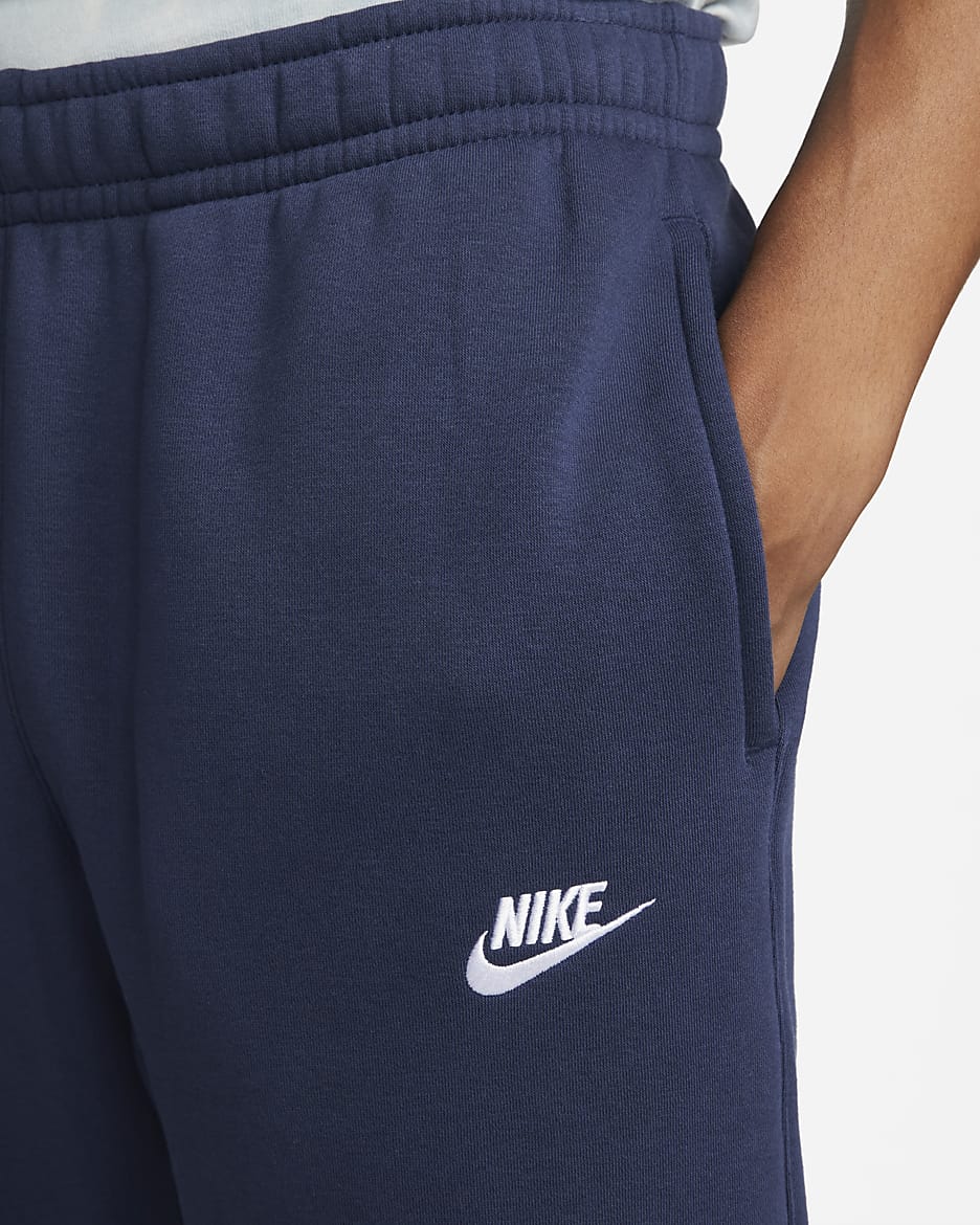 Pantalon Nike Sportswear Club Fleece pour Homme - Midnight Navy/Midnight Navy/Blanc