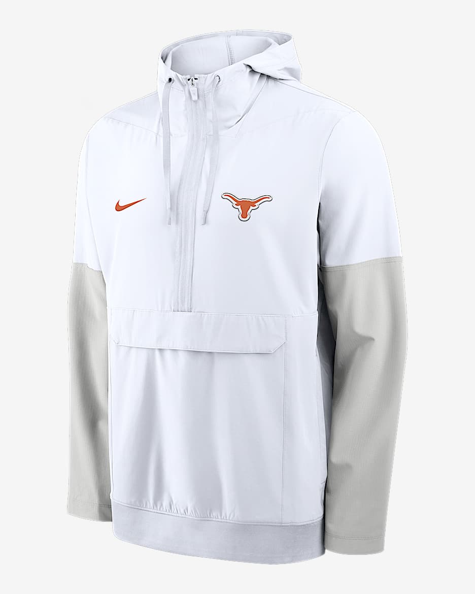 Texas Anorak Men's Nike College 1/2-Zip Hooded Jacket - White