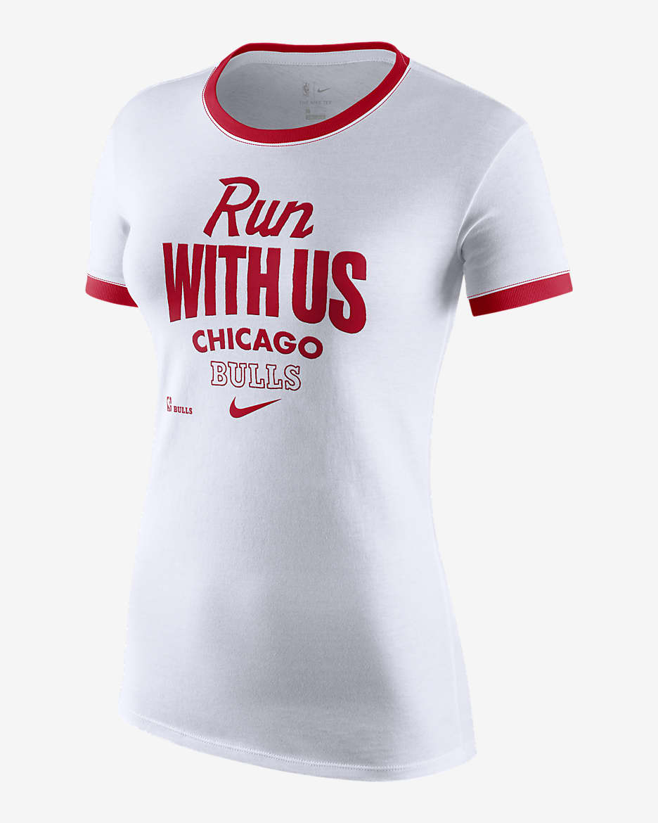 Chicago Bulls Mantra Women's Nike Dri-FIT NBA T-Shirt - White/University Red
