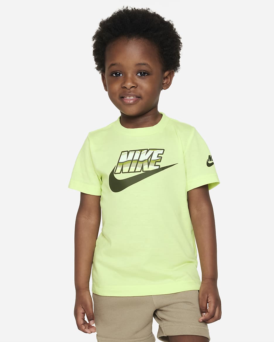 Nike Stripe Scape Futura Tee Toddler Dri-FIT T-Shirt - Light Lemon Twist