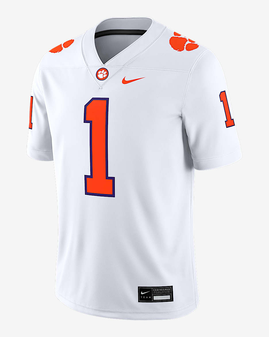 Clemson Men's Nike Dri-FIT College Game Jersey - White