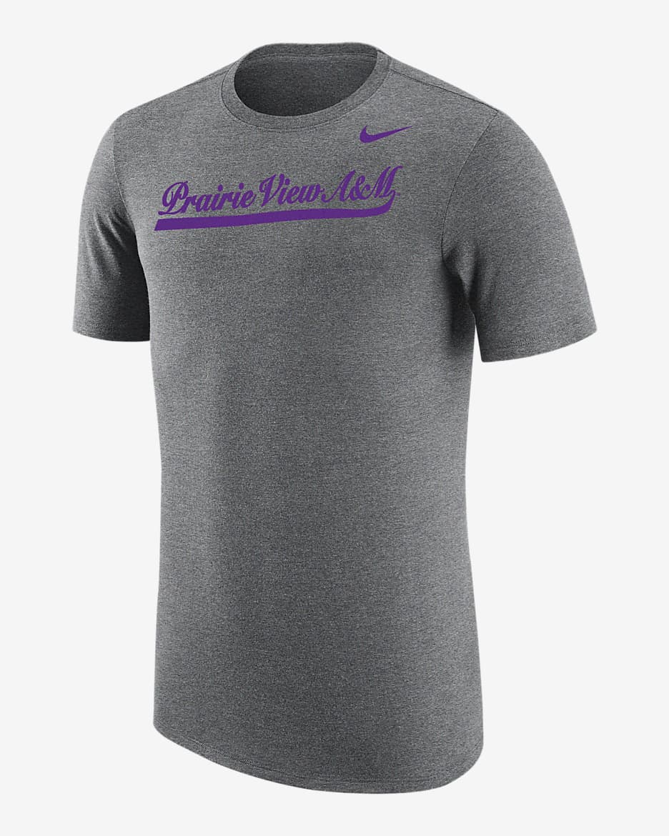 Prairie View A&M Men's Nike College T-Shirt - Dark Grey Heather