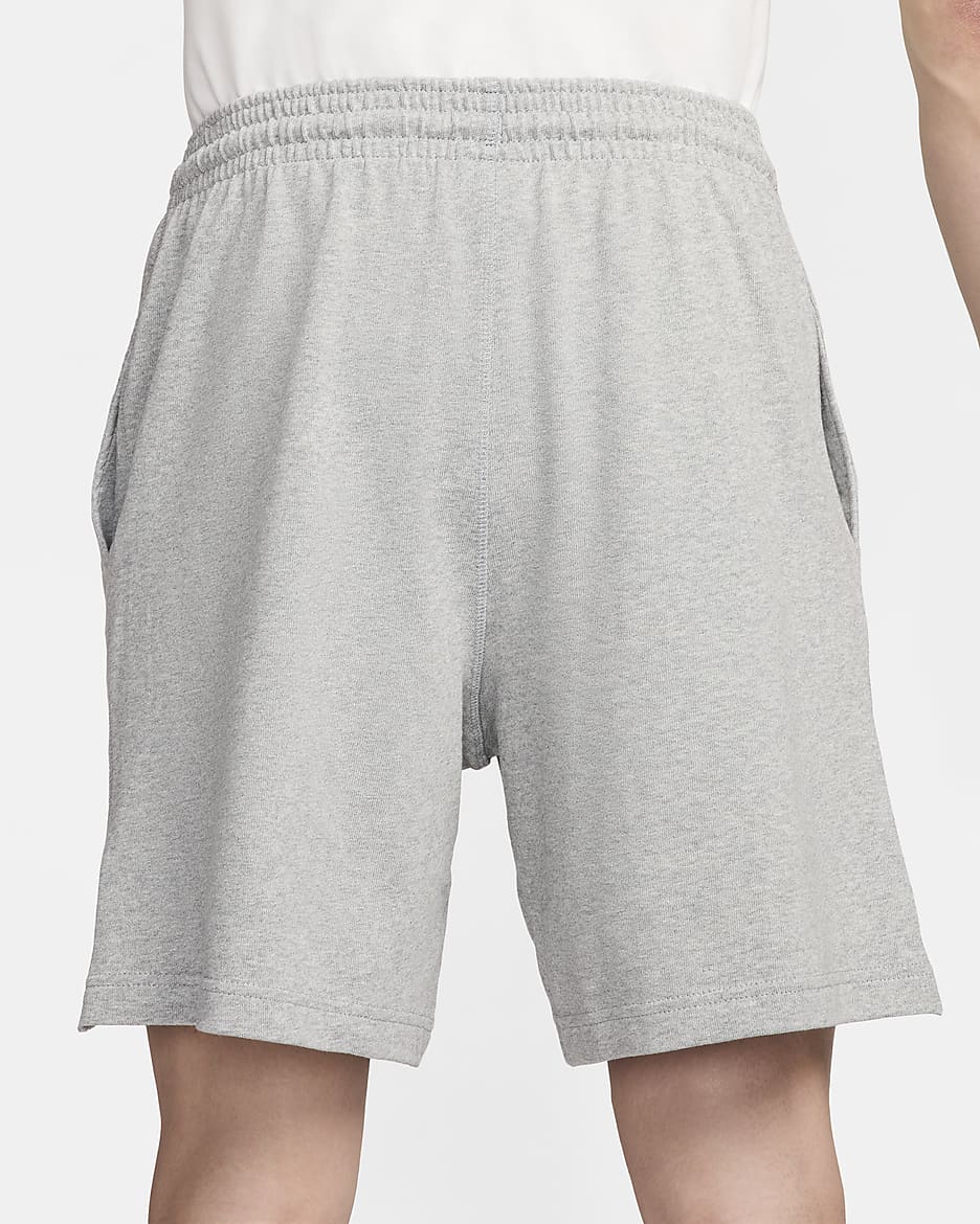 Nike Club Men's Knit Shorts - Dark Grey Heather/White